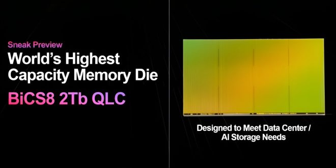 Western Digital presenta el primer chip flash QLC NAND 3D de 2 TB del mundo