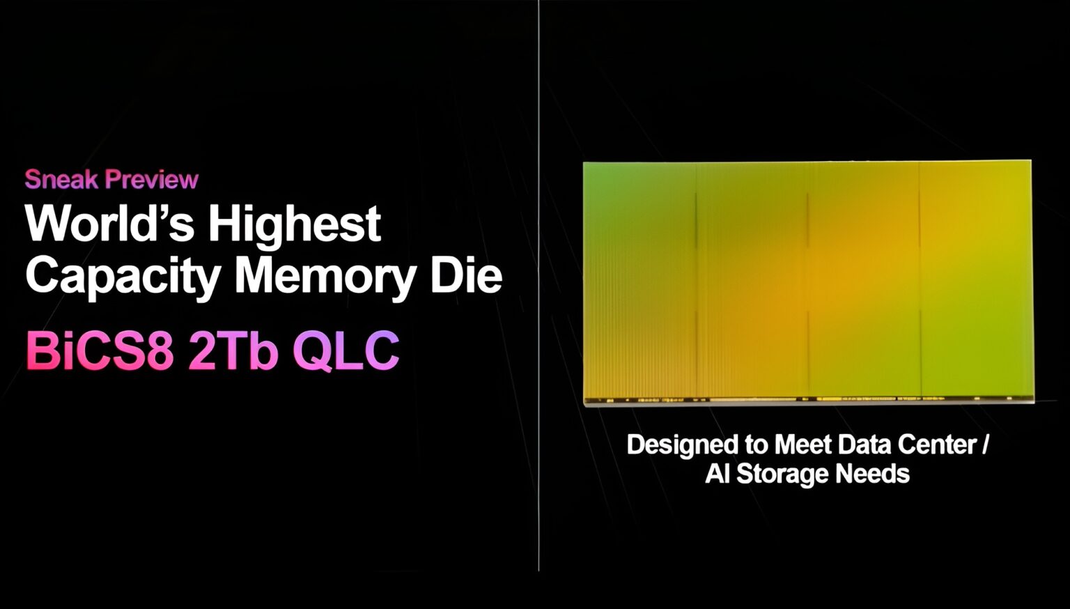 Western Digital presenta el primer chip flash QLC NAND 3D de 2 TB del mundo